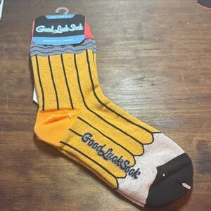 Teacher/school pencil  Design Socks - Yellow and Red